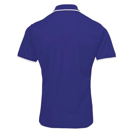 Premier Mens Contrast Coolchecker Polo Shirt (Royal/White)