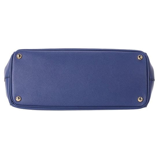 Prada Large Galleria Hand Bag in Blue Saffiano Leather - Image 4