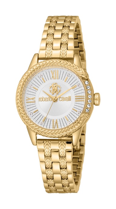 Roberto Cavalli Women Stainless Steel Gold Color Watch