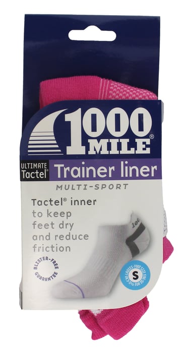 1000 Mile - Dames Ultimate Lage Dubbele Laag Vochtregulerende Trainingssokken - Felroze - Image 2
