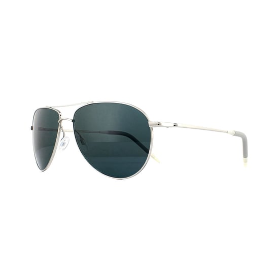 Oliver Peoples Aviator Unisex Silver Blue Polarized Sunglasses