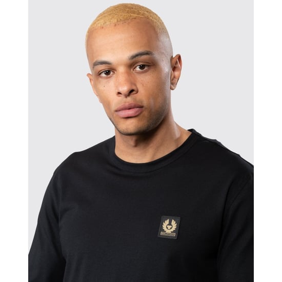 Men's Belstaff Cotton Jersey Long Sleeve T-Shirt in Black - Image 3