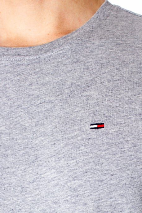 Tommy Jeans Tee SS Flag Slim Fit Shirt Grijs - Image 3