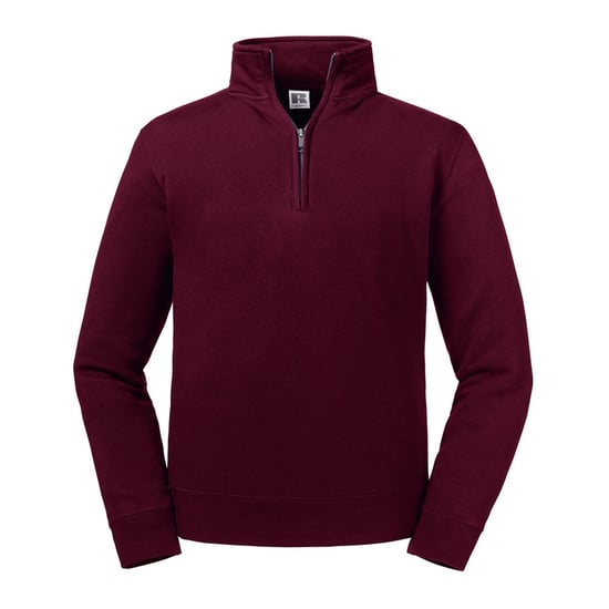 Russell Heren Authentieke Zip Neck Sweatshirt (Bourgondië) - Image 1