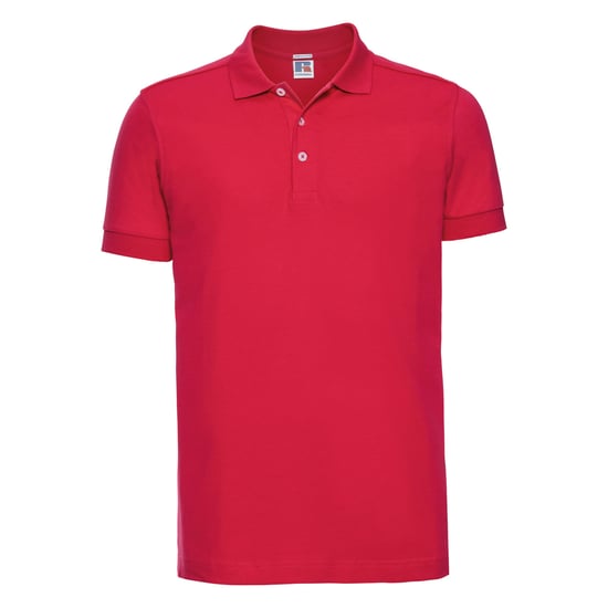 Russell Mens Stretch Short Sleeve Polo Shirt (Classic Red)