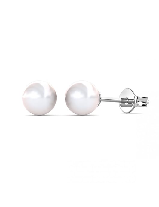 Volle Maan Parel Oorbellen - Imitatie Parel - Image 1