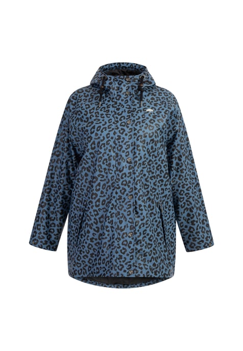 Schmuddelwedda Plus size regenjas met luipaardprint bridgeport Dames Blauw grijs zwart Leeuw - Image 1