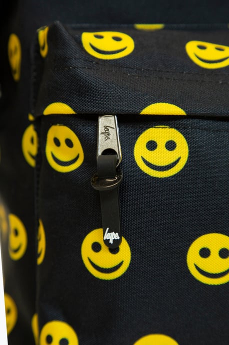 Hype Unisex Iconic Smile Black Backpack For School - Image 6