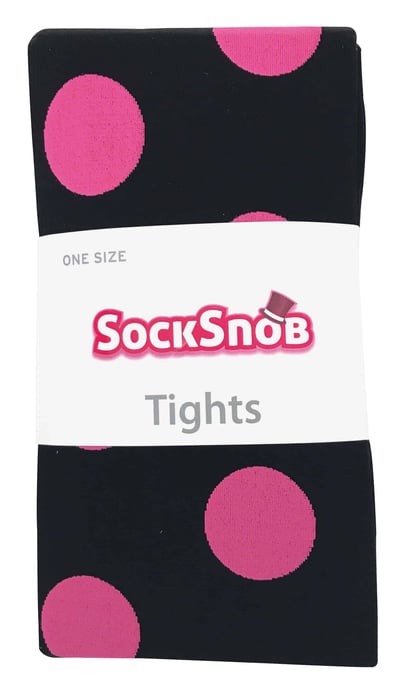 Sock Snob Dames80 denier ondoorzichtig patroon panty's - Grote Vlek Roze - Image 2