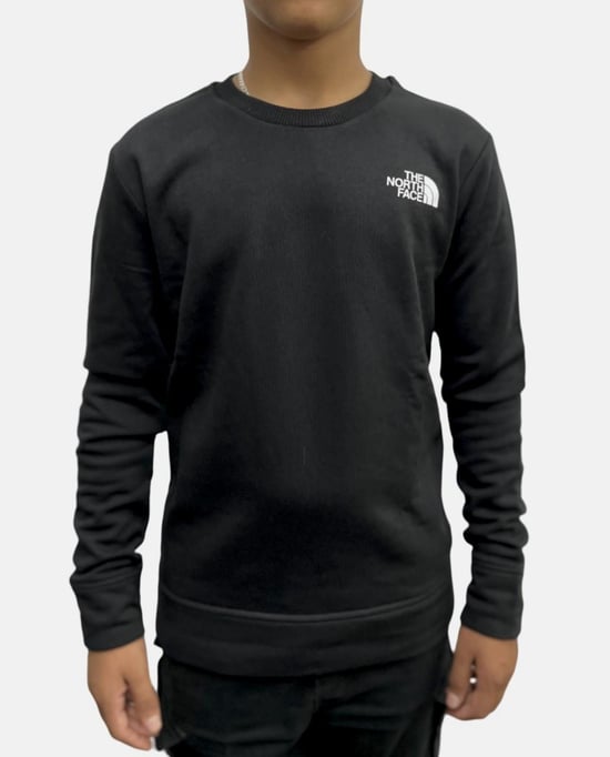 The North Face sweatshirt met ronde hals voor jongeren in zwart - Image 1