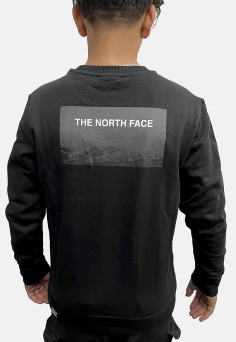 The North Face sweatshirt met ronde hals voor jongeren in zwart - Image 2