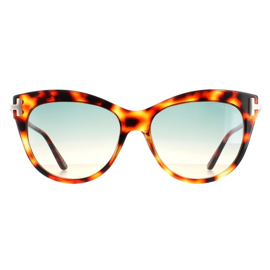 Tom Ford Cat Eye Womens Havana  Green Gradient Kira FT0821