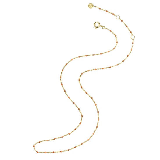 Necklace sterling silver yellow gold enamel orange Glanzstücke München - Image 3