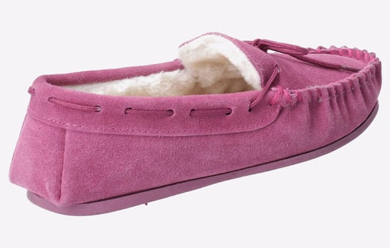 Hush Puppies Allie Suède Damesroze Pantoffels - Image 3