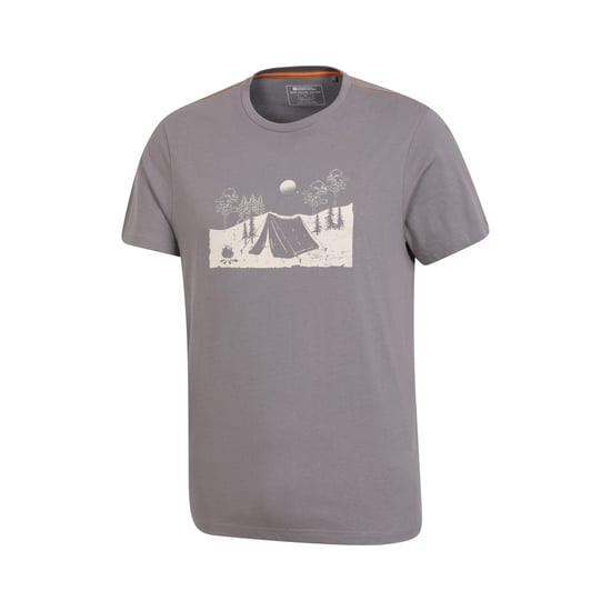 Mountain Warehouse Heren Camping Schets Organisch T-Shirt (Grijs) - Image 3