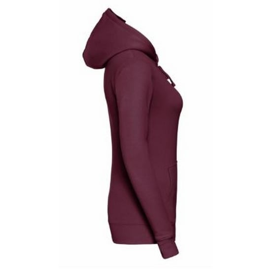Russell Dames Premium Authentieke Hoodie (3-Lagen Stof) (Bourgondië) - Image 3