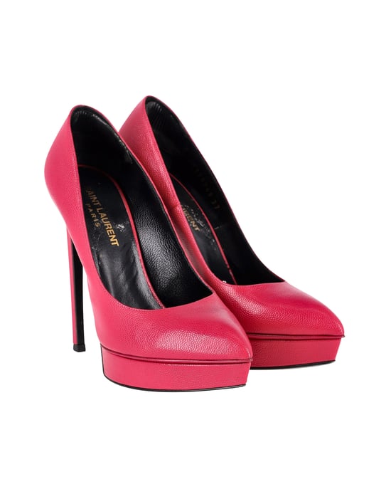 Saint Laurent Plateau Pumps van Roze Leer - Image 4