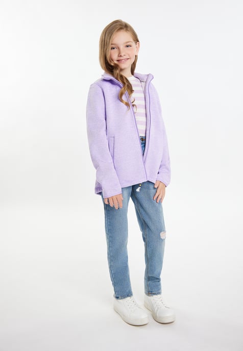 Schmuddelwedda Gebreide fleece jas meisjes (kinderen) licht lavendel melange - Image 2