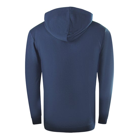Cavalli Class Aysmmetric Box Design Navy Blue Zip-Up Hoodie
