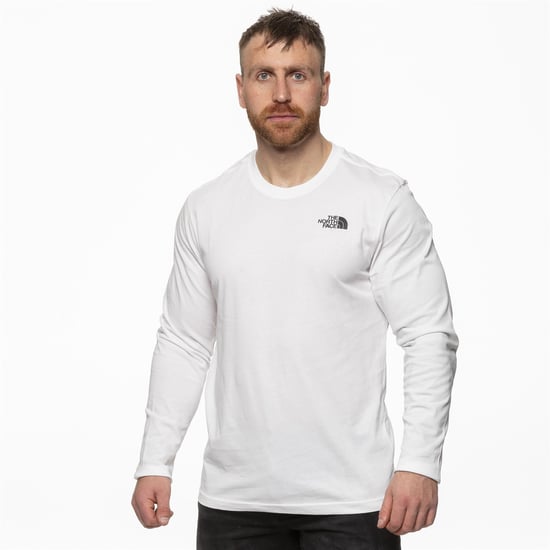 The North Face Mens Long Sleeve Easy Tee in White