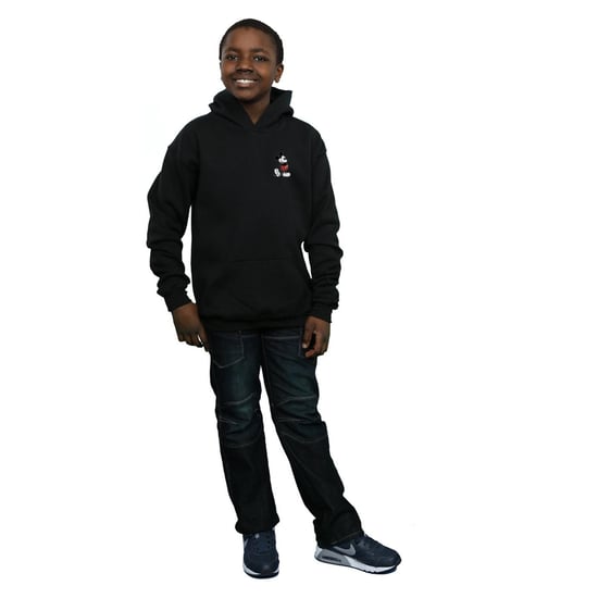 Disney Jongens Mickey Mouse Kickin Retro Borst Hoodie (Zwart) - Image 5