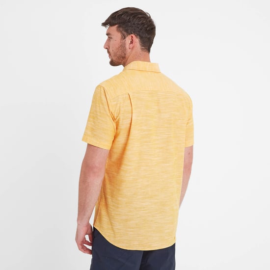Dwaine Mens Short Sleeve Shirt Bright Yellow