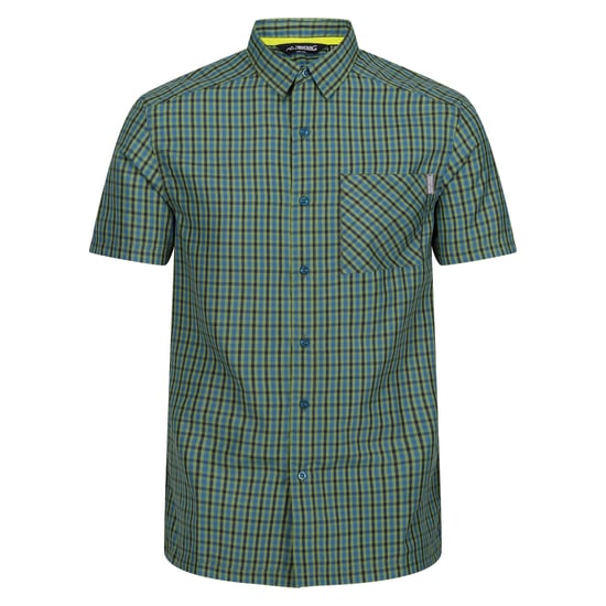 Regatta Mens Kalambo VIII Checked Shirt (Piquant Green/Moroccan Blue)