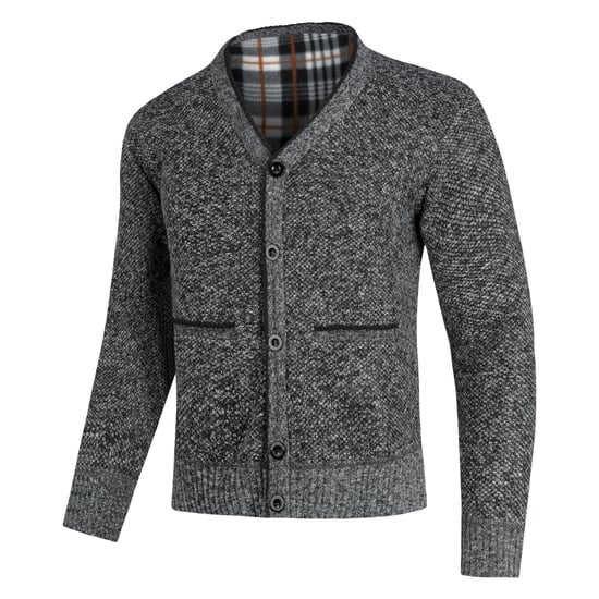Herenvest met opstaande kraag en knoop met twee zakken voor de winter, donkergrijs - Image 2