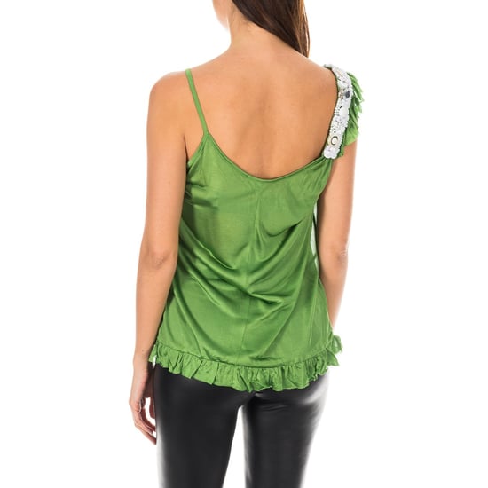 Women's thin strap top with ruffle BDM0426