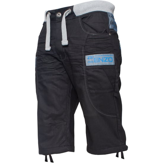 Heren Elastische Denim Shorts| Enzo Designer Menswear - Image 1
