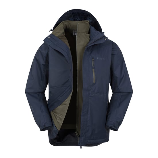 Mountain Warehouse Heren Bracken Extreme 3 in 1 Waterdichte Jas (Blauw) - Image 3