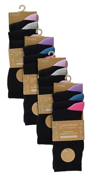 12 paar laag uitgesneden bamboesokken voor dames - Pack 1 - Image 2