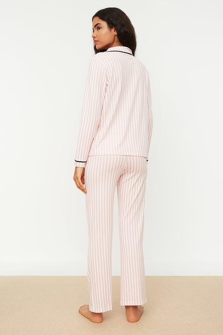 Trendyol Vrouw/Meisje Kraag Pyjama Set 2 pak - Image 6