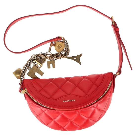 Balenciaga Gequilted XXS Souvenier Charms Heuptas in Rode Leer - Image 1