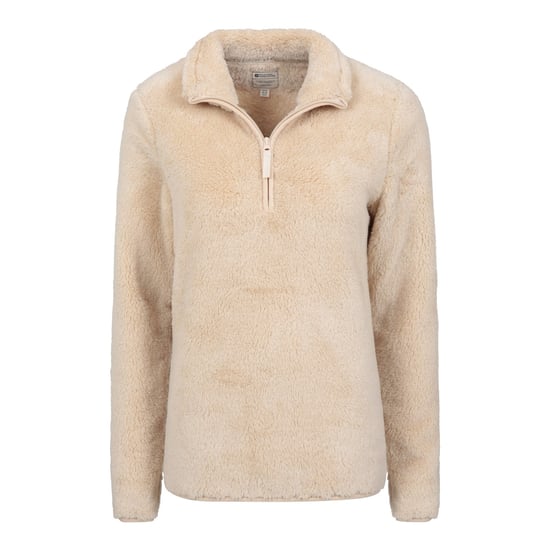 Mountain Warehouse Dames/Dames Teddy Fleece Quarter Zip Fleece Top (Beige) - Image 4