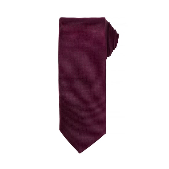 Premier Heren Micro Wafel Formele Work Tie (Aubergine) - Image 1
