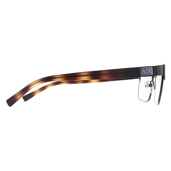 Armani Exchange Rectangle Mens Matte Brown Glasses