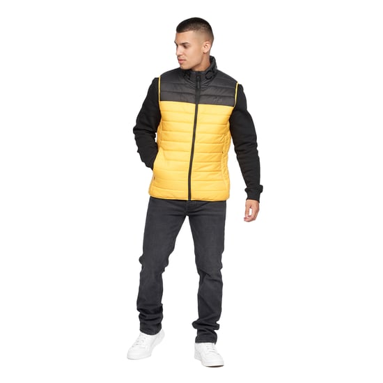 Crosshatch Heren Presnell Hoog Hals Gilet (Geel) - Image 4