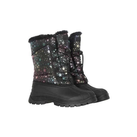 Mountain Warehouse Kinderen/Kinderen Whistler Adaptive Stars Sneeuwschoenen (Jet Zwart) - Image 1