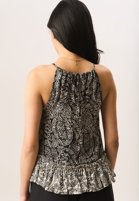Halter Neck Peplum Top