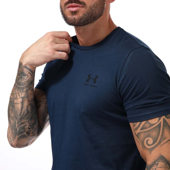 Men's Under Armour Sportstyle Left Chest Short Sleeve T-Shirt in Navy