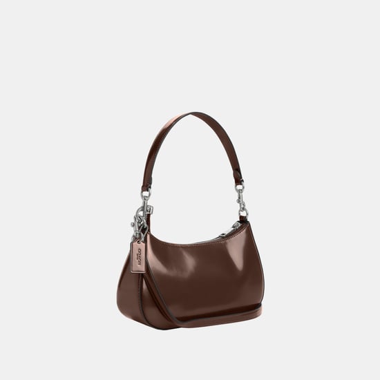 Teri Shoulder Bag in Spazzolato Leather with Leather Strap