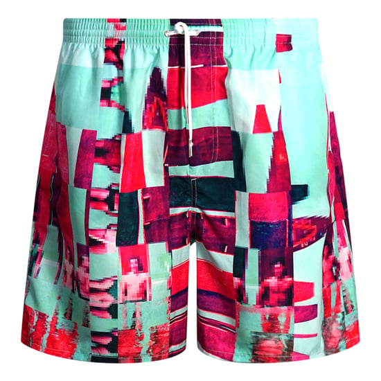 Dsquared2 abstract ontwerp blauwe zwemshort - Image 1