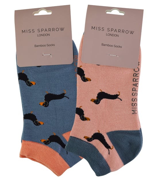 Miss Sparrow - 2 paar bamboesokken voor dames - Worsthond - Image 2