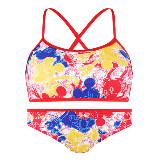 Speedo All Over Print Disney Mickey Mouse Junior Two Pieces Swimsuit 8 08111C820