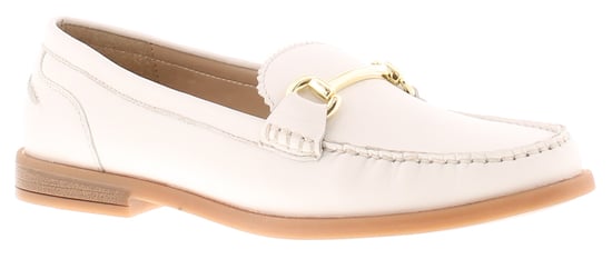 Leather Collection Womens Loafers Flat Shoes Leaps Slip On white