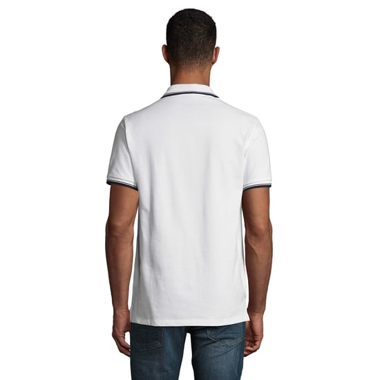 SOLS Heren Praktijk Contrast Poloshirt (Wit) - Image 2