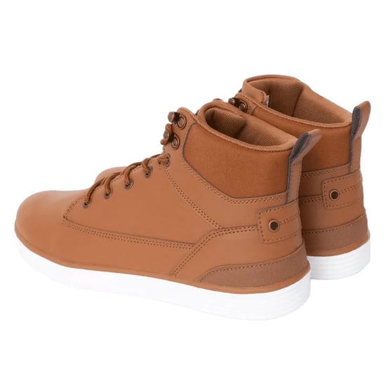 Crosshatch Heren Staiger Leren Trainers (Bruin) - Image 2
