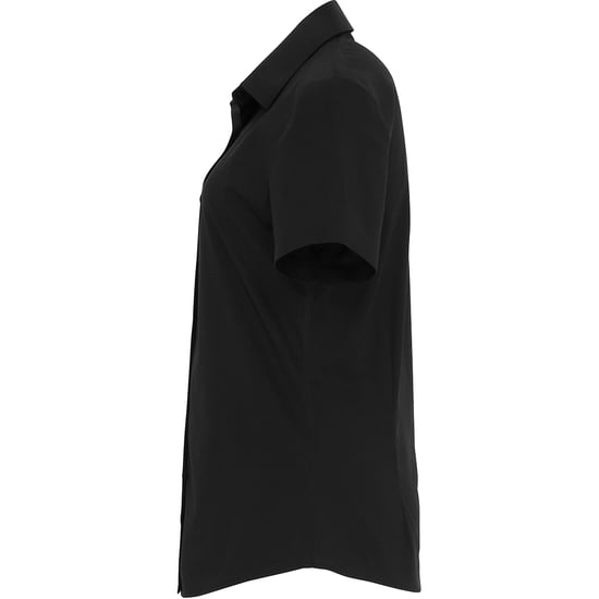 Premier Dames/dames Stretch Fit Poplin Korte Mouw Blouse (Zwart) - Image 3