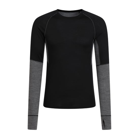 Mountain Warehouse Heren Ultra Merino Wol Ronde Hals Base Layer Top (Zwart) - Image 1